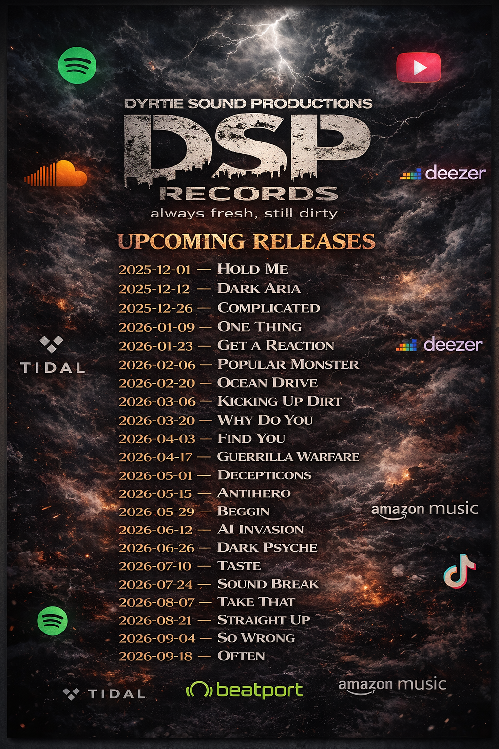 DSP Records upcoming release schedule